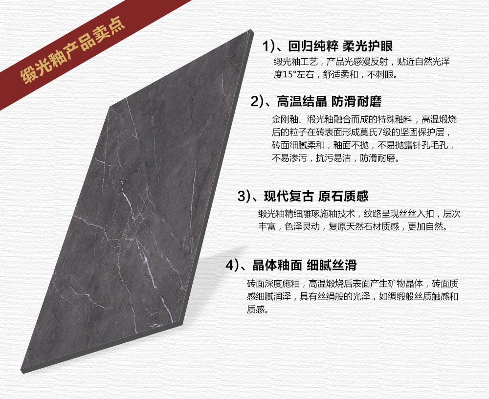 好色先生入口陶瓷磚現代仿古磚|| 15°的緞光柔情，如絲綢緞 柔潤溫和